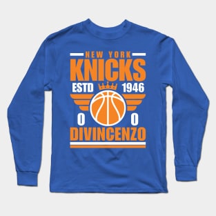 New York Knicks DiVincenzo 0 Basketball Retro Long Sleeve T-Shirt